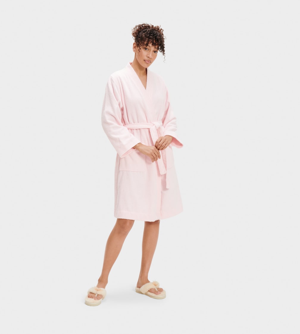 Ropa De Dormir Ugg Lorie Terry Robe Mujer Rosas | Argentina BLHGUWP-31