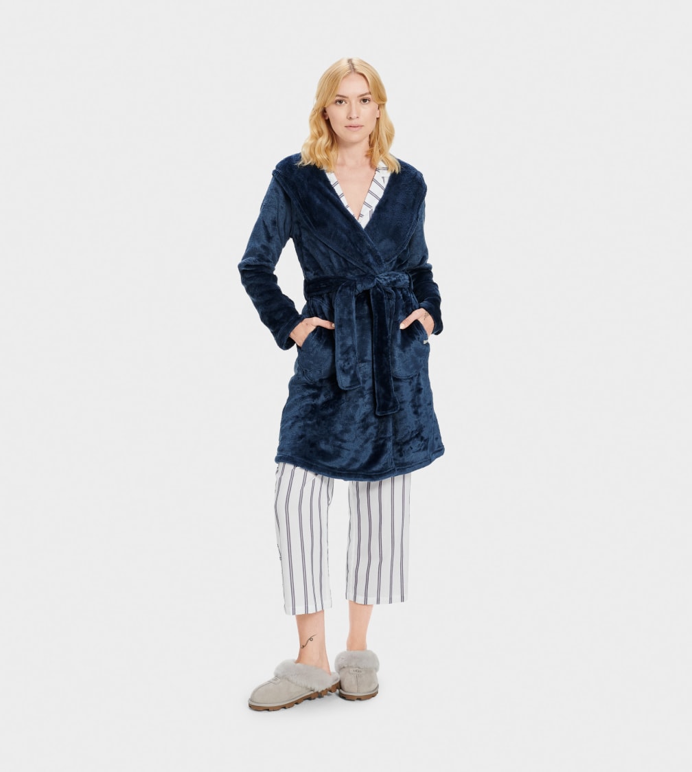 Ropa De Dormir Ugg Miranda Fleece Robe Mujer Indigo | Argentina HCABREY-63