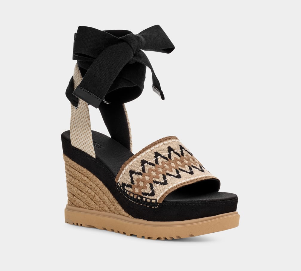 Sandalias Ugg Abbot Wrap Mujer Negras | Argentina XFOUKBW-93