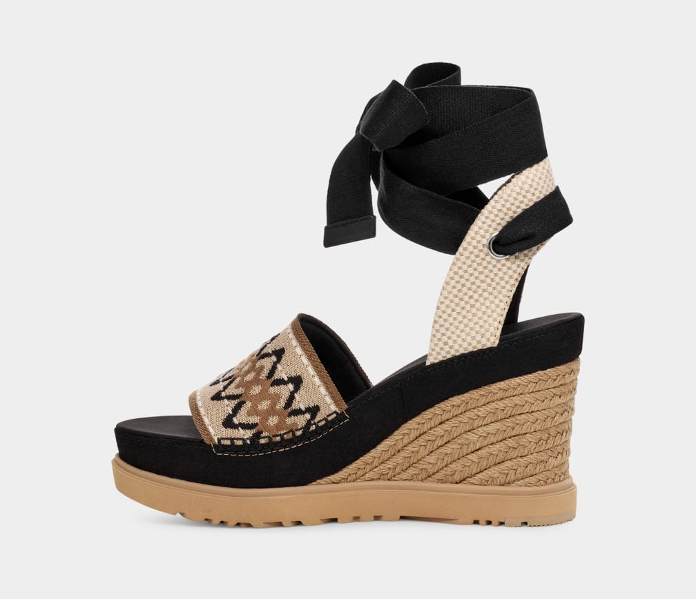 Sandalias Ugg Abbot Wrap Mujer Negras | Argentina XFOUKBW-93