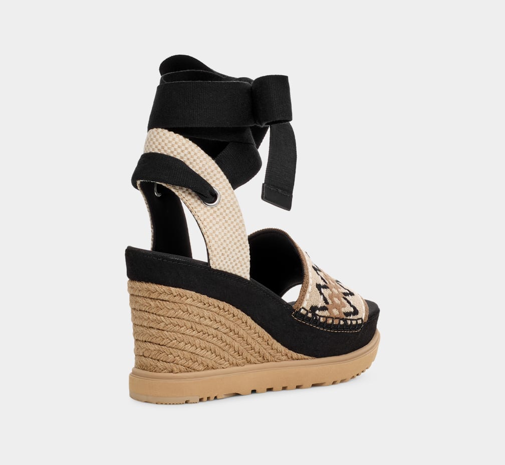 Sandalias Ugg Abbot Wrap Mujer Negras | Argentina XFOUKBW-93