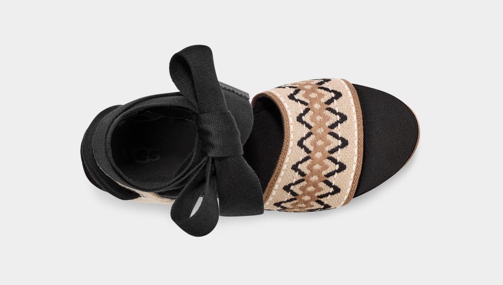 Sandalias Ugg Abbot Wrap Mujer Negras | Argentina XFOUKBW-93