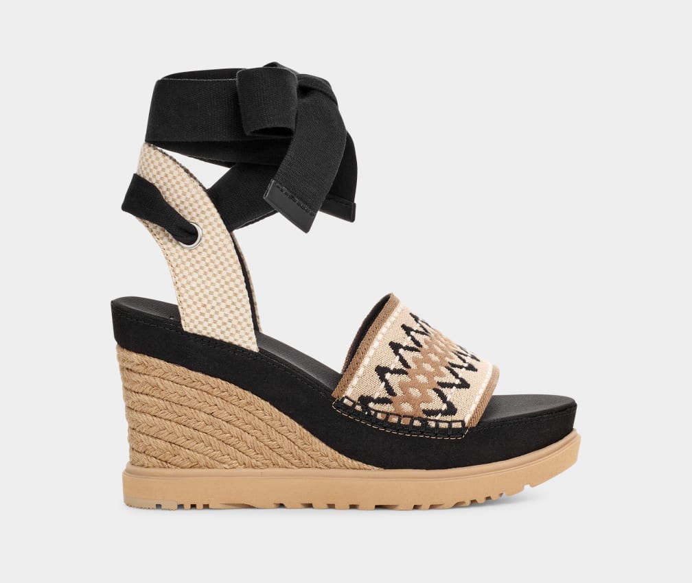 Sandalias Ugg Abbot Wrap Mujer Negras | Argentina XFOUKBW-93