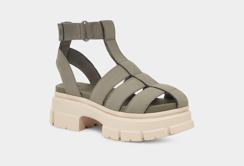 Sandalias Ugg Ashton Strappy Mujer Verde | Argentina HQOSRDB-85