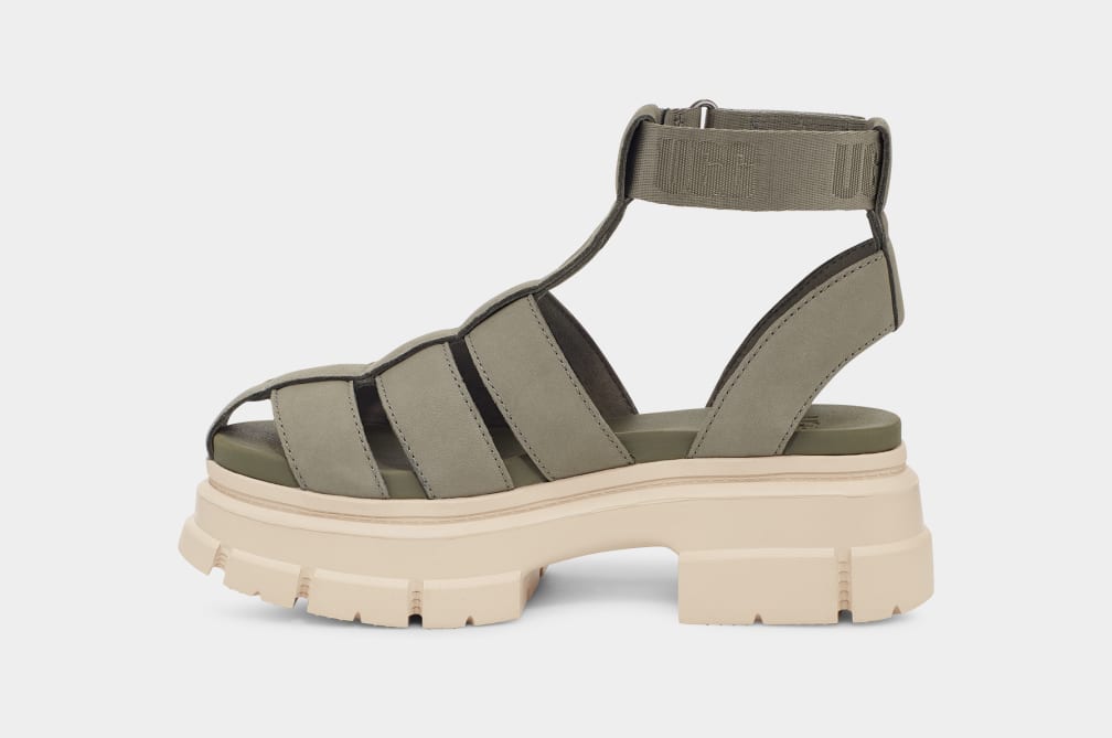 Sandalias Ugg Ashton Strappy Mujer Verde | Argentina HQOSRDB-85