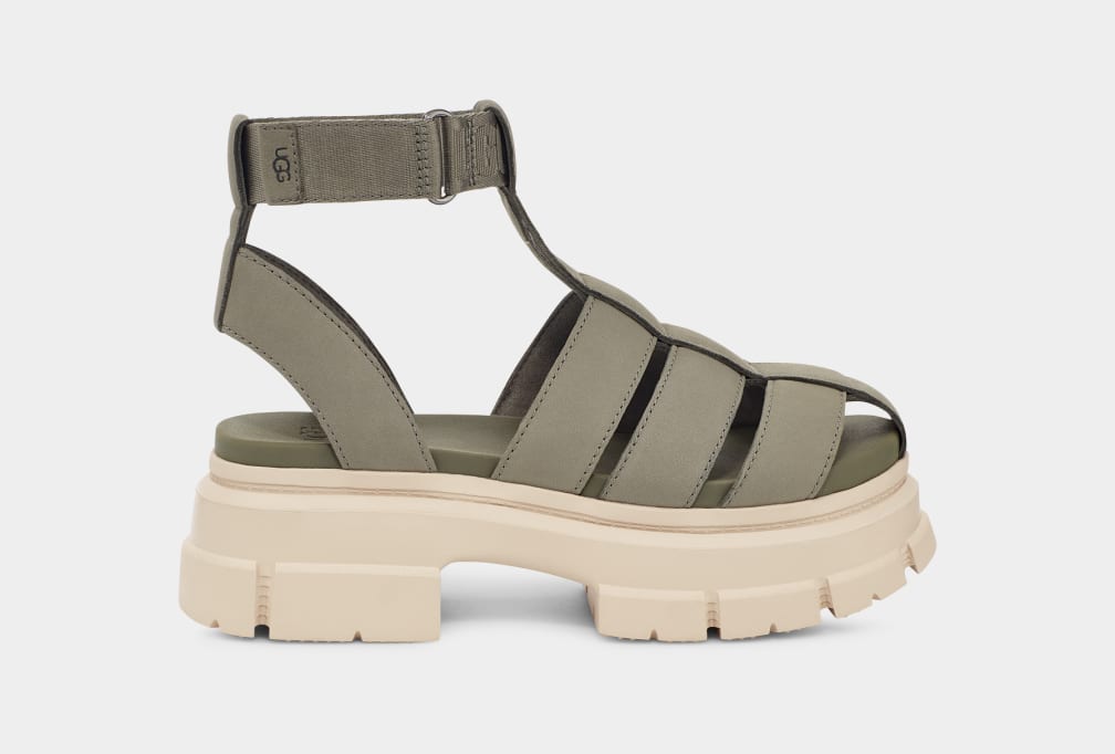 Sandalias Ugg Ashton Strappy Mujer Verde | Argentina HQOSRDB-85