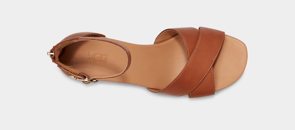 Sandalias Ugg Eugenia Mujer Marrones | Argentina FGSIWBO-46