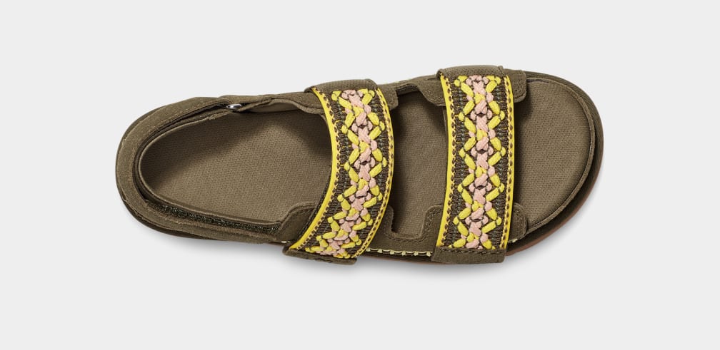 Sandalias Ugg Goldenstar Heritage Braid Mujer Verde Oliva | Argentina MFCVUXZ-09