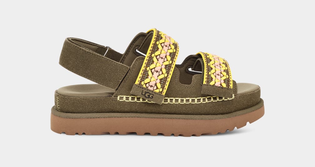 Sandalias Ugg Goldenstar Heritage Braid Mujer Verde Oliva | Argentina MFCVUXZ-09