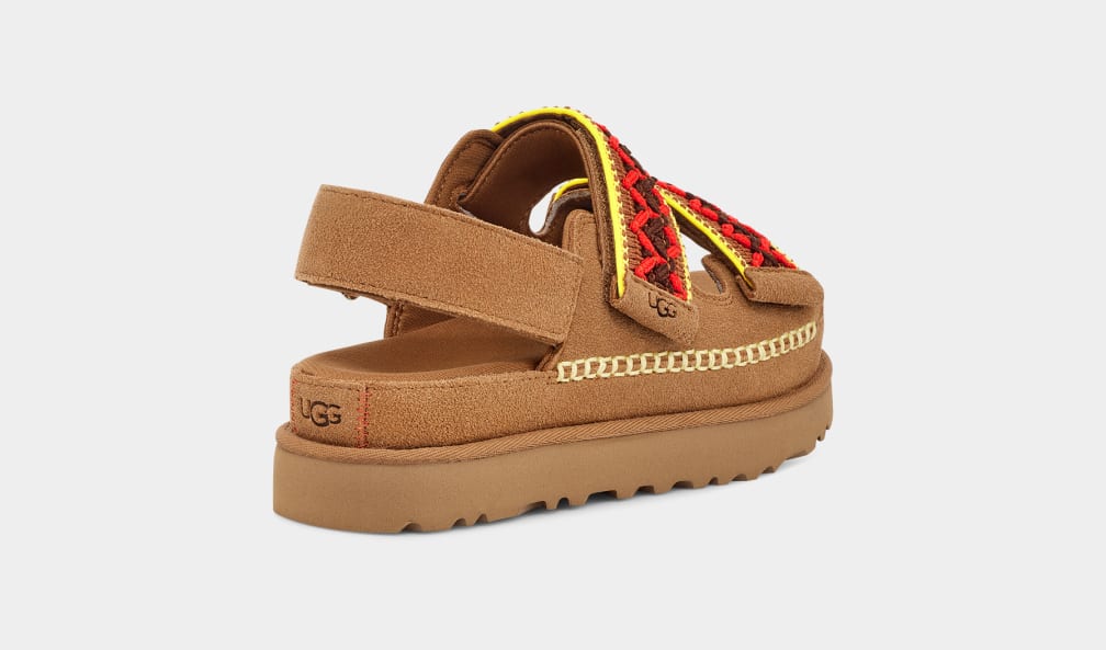 Sandalias Ugg Goldenstar Heritage Braid Mujer Marrones | Argentina GWPHYON-71