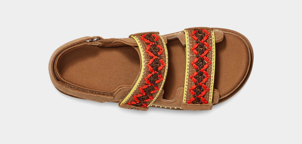 Sandalias Ugg Goldenstar Heritage Braid Mujer Marrones | Argentina GWPHYON-71