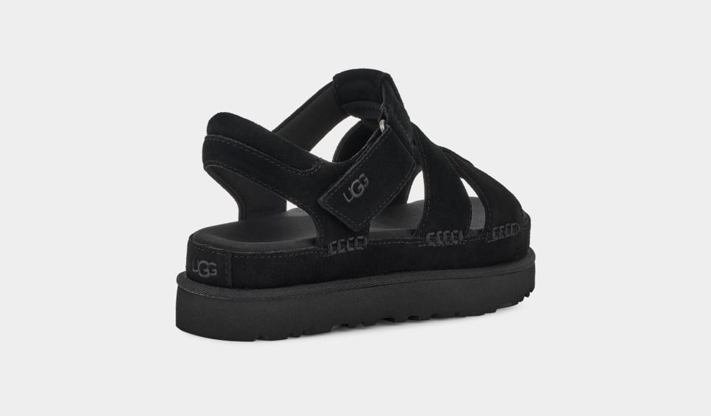 Sandalias Ugg Goldenstar Strap Mujer Negras | Argentina DMCQIWJ-91