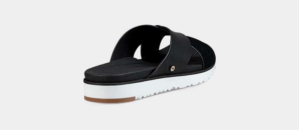 Sandalias Ugg Kari Mujer Negras | Argentina WHBYSLP-64