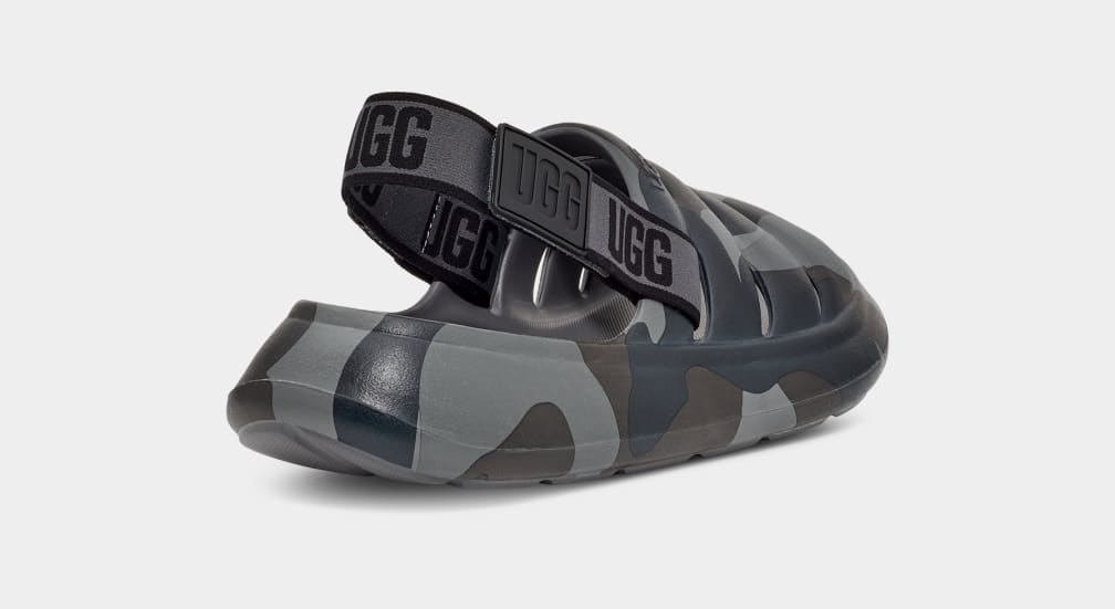 Sandalias Ugg Sport Yeah Camopop Hombre Negras | Argentina QATFMVS-51