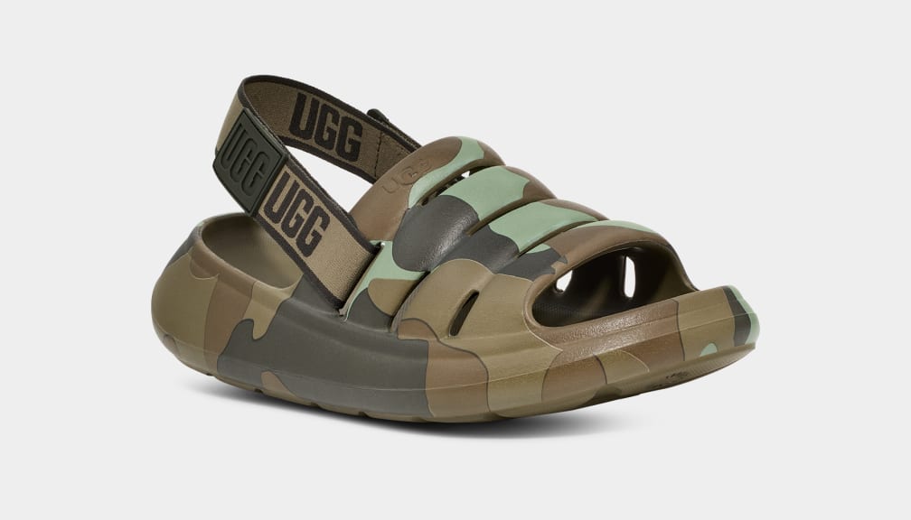 Sandalias Ugg Sport Yeah Camopop Hombre Verde | Argentina PXUSQFI-48