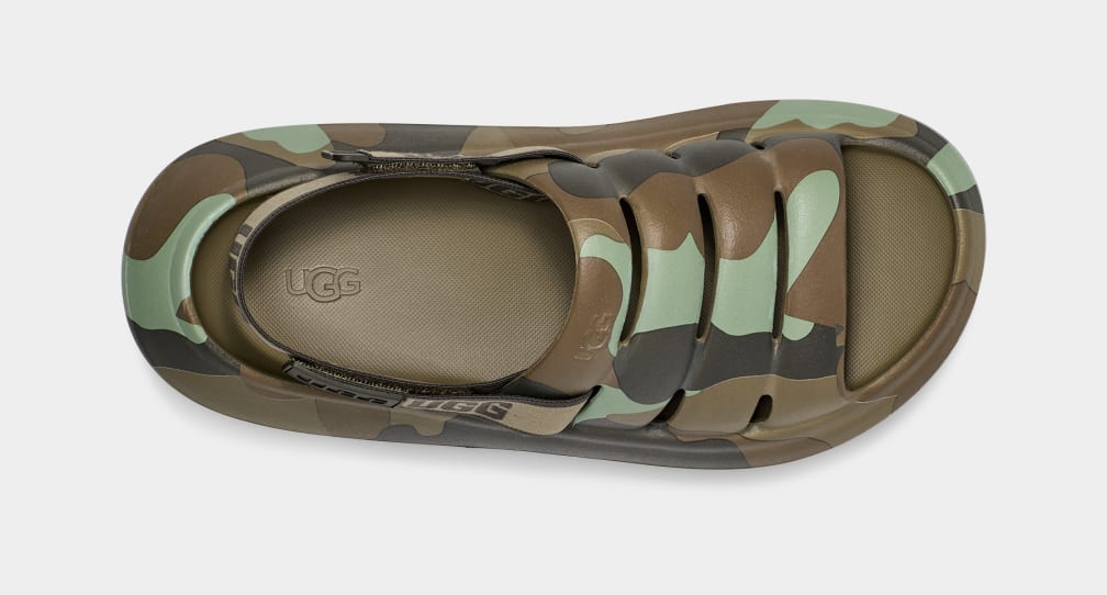 Sandalias Ugg Sport Yeah Camopop Hombre Verde | Argentina PXUSQFI-48