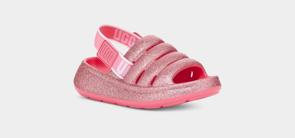 Sandalias Ugg Sport Yeah Glitter Niños Rosas | Argentina WOJGAPV-32