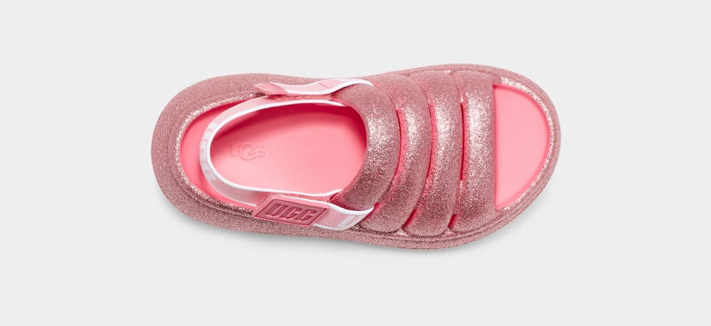 Sandalias Ugg Sport Yeah Glitter Niños Rosas | Argentina WOJGAPV-32