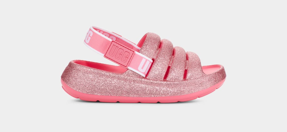 Sandalias Ugg Sport Yeah Glitter Niños Rosas | Argentina WOJGAPV-32