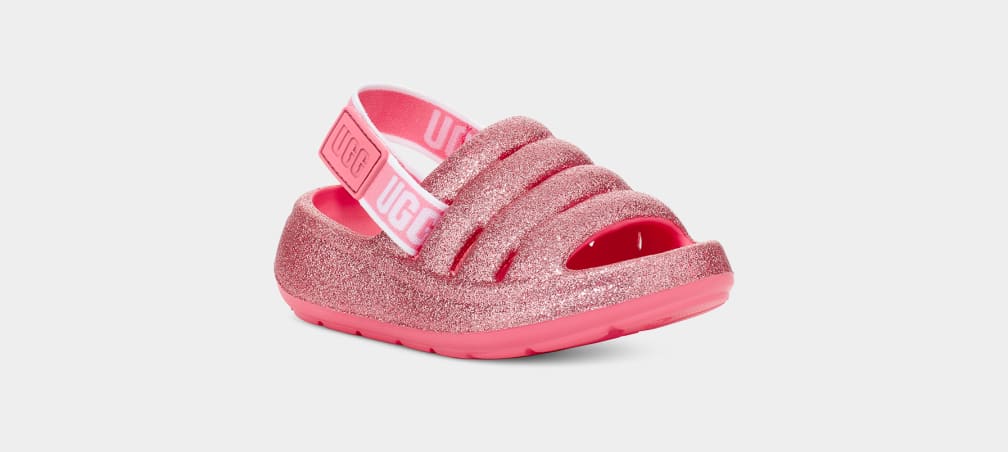 Sandalias Ugg Sport Yeah Glitter Niños Rosas | Argentina EZCPXAH-67