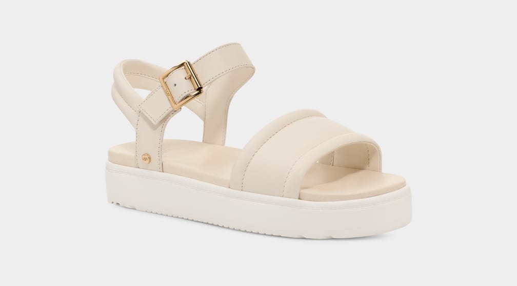 Sandalias Ugg Zayne Strap Mujer Beige | Argentina VKYRTZW-05