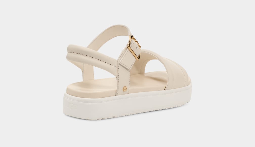 Sandalias Ugg Zayne Strap Mujer Beige | Argentina VKYRTZW-05