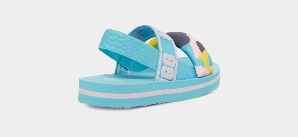 Sandalias Ugg Zuma Sling Camopop Niños Azules | Argentina XWGHEUJ-72