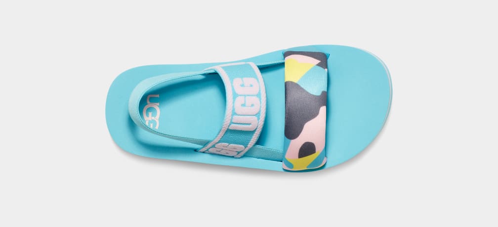 Sandalias Ugg Zuma Sling Camopop Niños Azules | Argentina XWGHEUJ-72