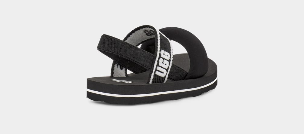 Sandalias Ugg Zuma Sling Niños Negras | Argentina QYZGRTB-28