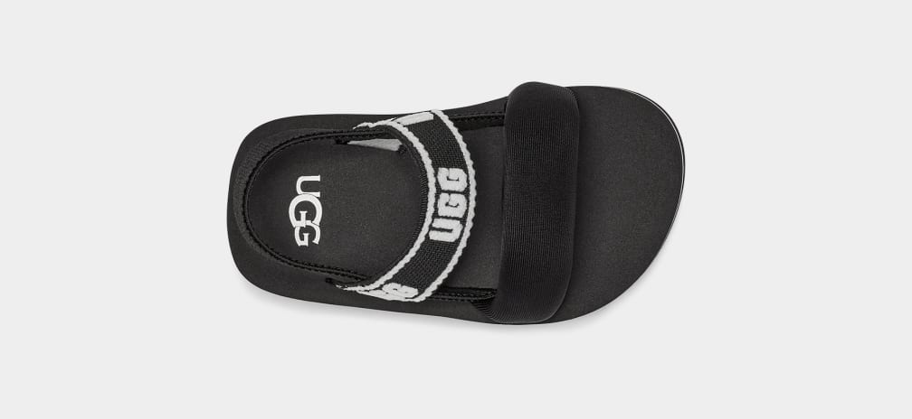 Sandalias Ugg Zuma Sling Niños Negras | Argentina QYZGRTB-28