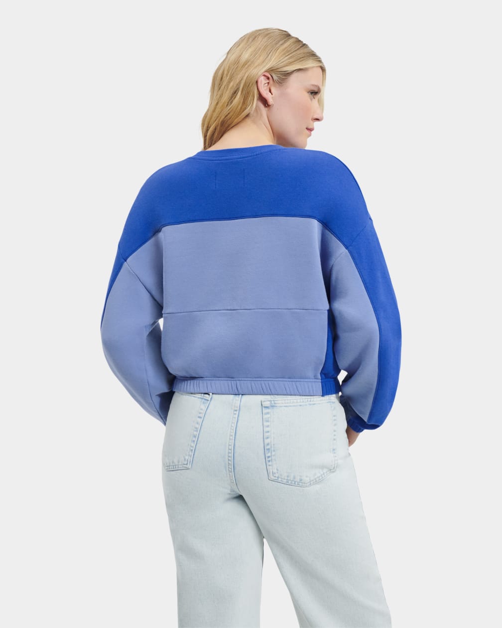 Sudadera Ugg Aryia Cropped Pullover Blocked Mujer Azules | Argentina AWZNQJF-67