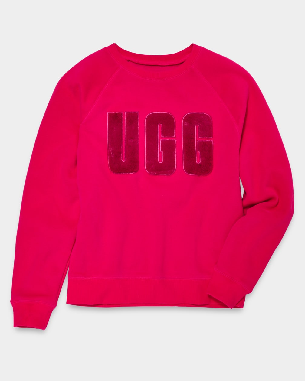 Sudadera Ugg Madeline Fuzzy Logo Crewneck Mujer Rosas Rojas Oscuro | Argentina VCMQIHE-92