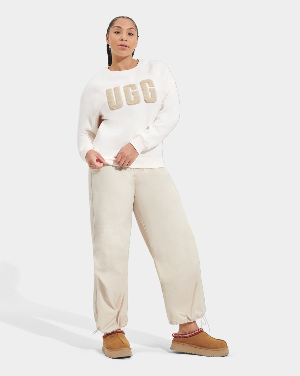 Sudadera Ugg Madeline Fuzzy Logo Crewneck Mujer Marrones | Argentina UNISMOY-65