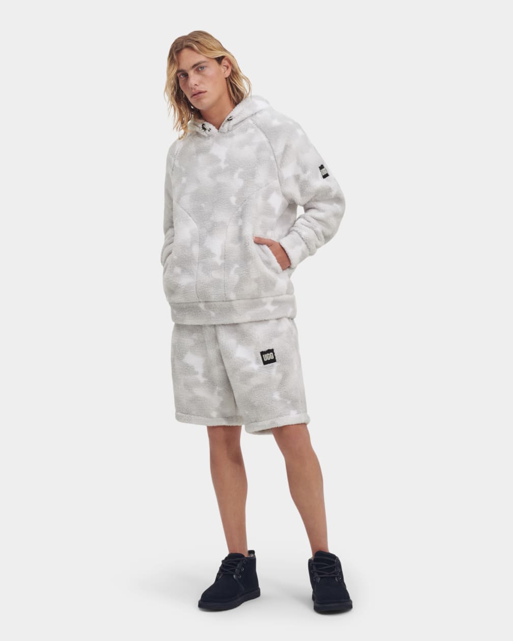 Sudadera con Capucha Ugg Dannen Sherpa Hombre Blancas Camuflaje | Argentina DSRMEZC-28