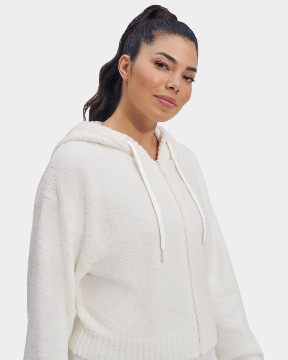 Sudadera con Capucha Ugg Hana Zip Mujer Creme | Argentina UTLCQVF-08