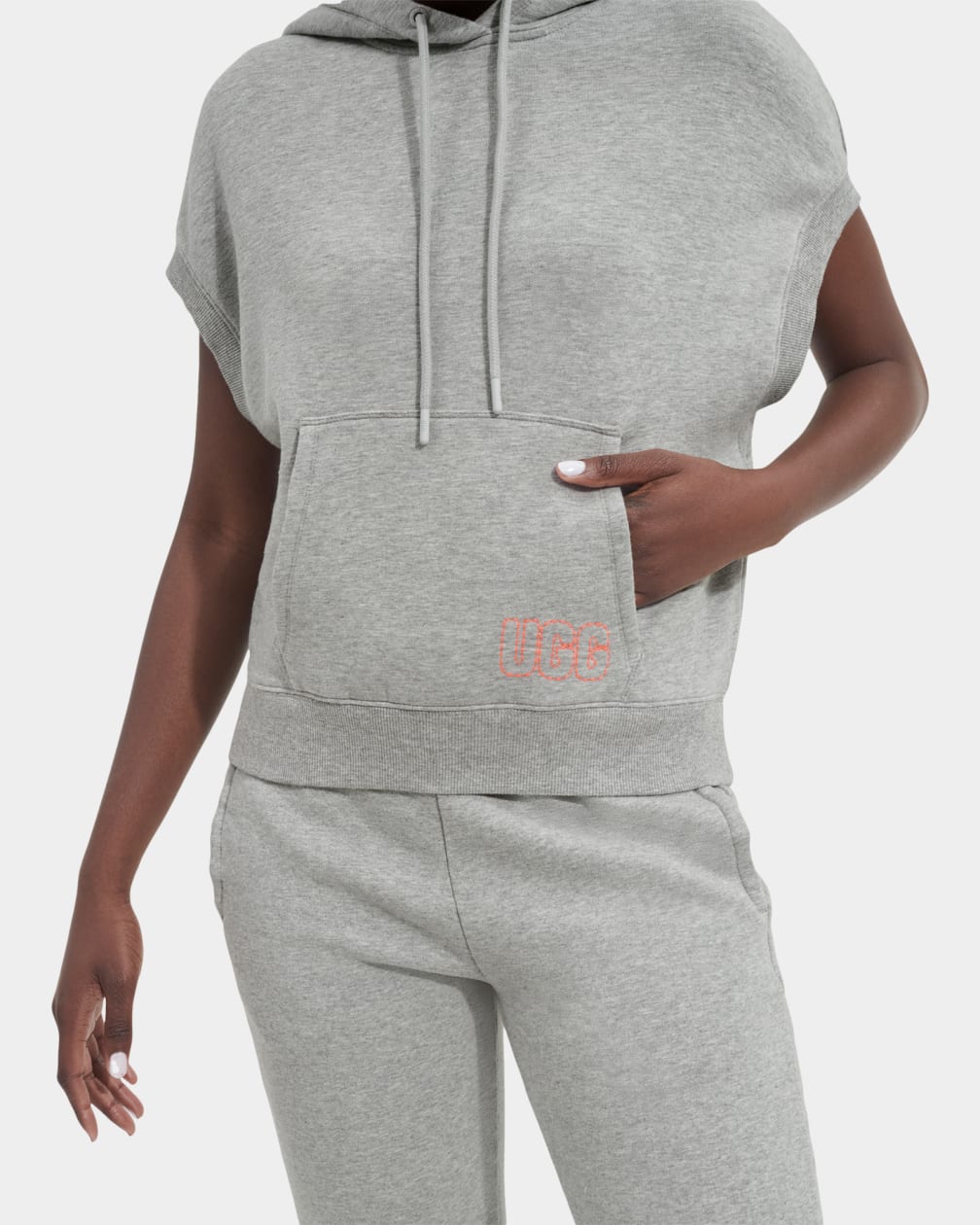 Sudadera con Capucha Ugg Jessikah Sleeveless Mujer Gris | Argentina CNRGPLF-56