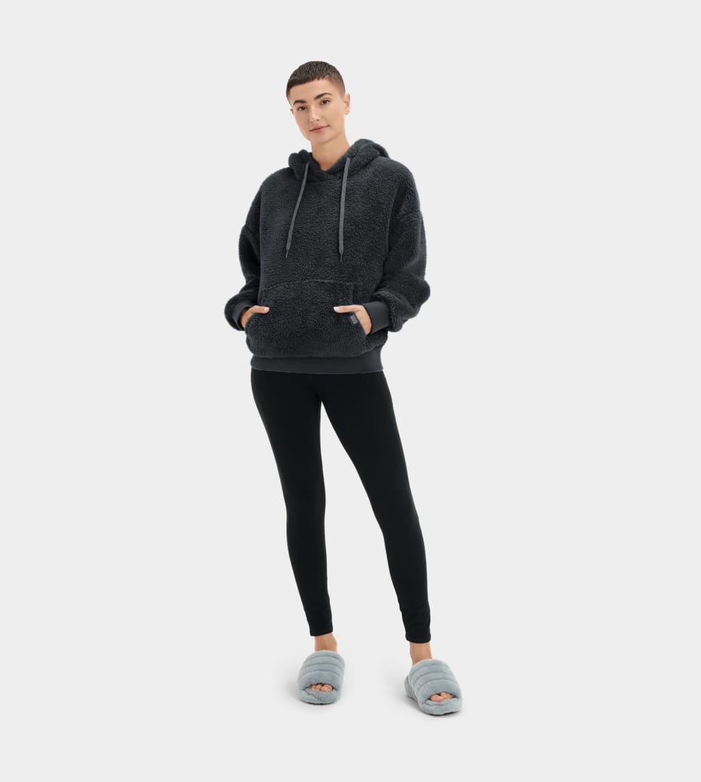 Sudadera con Capucha Ugg Loyra Sherpa Mujer Negras | Argentina SBJPXRC-31