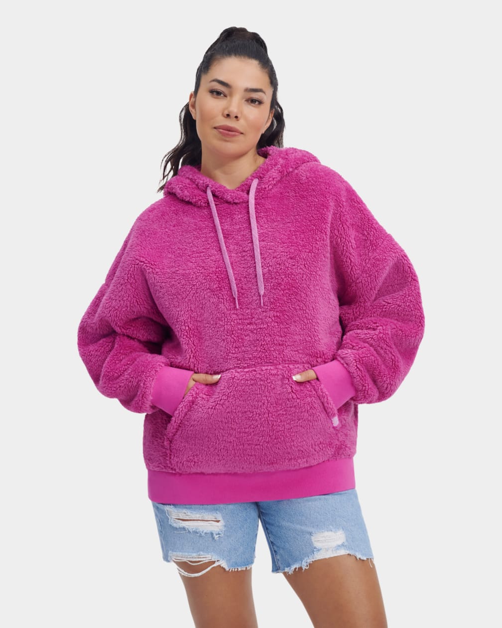 Sudadera con Capucha Ugg Loyra Sherpa Mujer Rosas | Argentina EGZYHOA-69