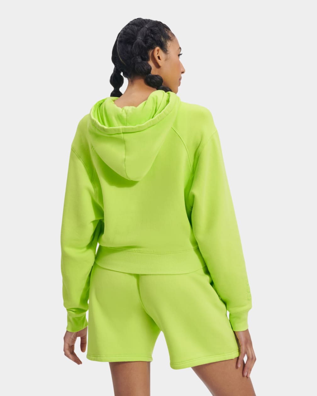 Sudadera con Capucha Ugg Mallory Cropped Mujer Verde | Argentina RDHOPFG-02