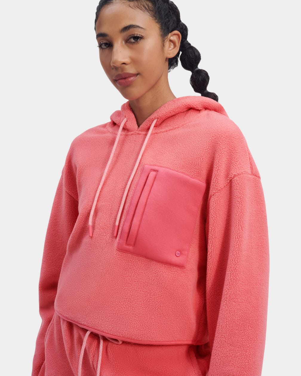 Sudadera con Capucha Ugg Myley Sherpa Mujer Rosas | Argentina OIHNDZE-85