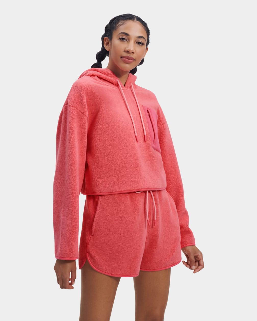 Sudadera con Capucha Ugg Myley Sherpa Mujer Rosas | Argentina OIHNDZE-85