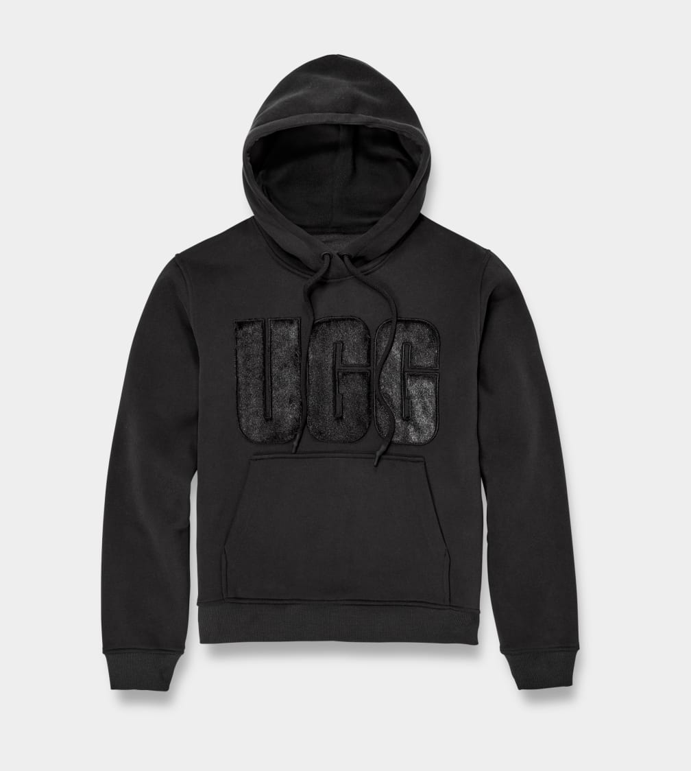 Sudadera con Capucha Ugg Rey Fuzzy Logo Mujer Negras | Argentina IMEXPQY-83