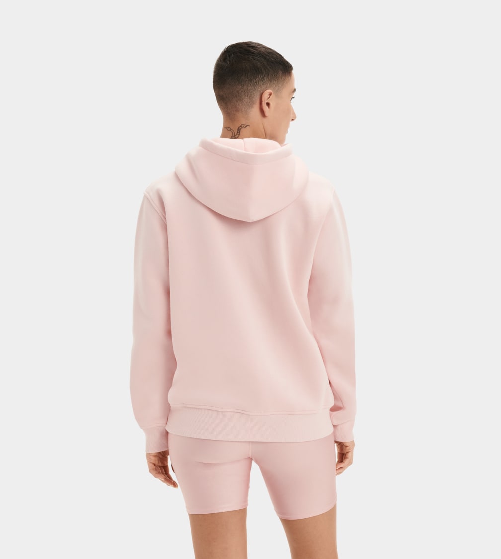 Sudadera con Capucha Ugg Rey Fuzzy Logo Mujer Rosas | Argentina CWQJAEK-91