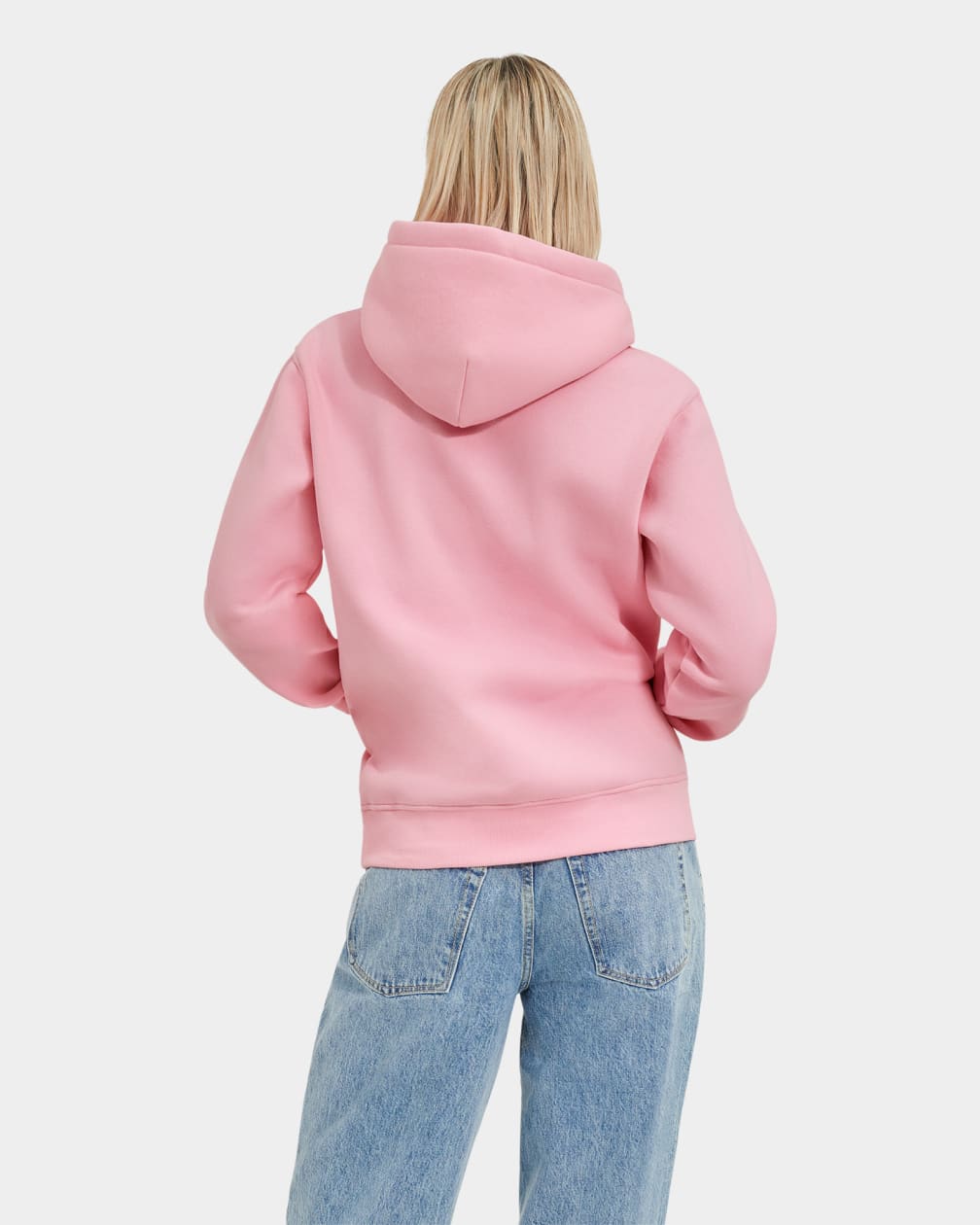 Sudadera con Capucha Ugg Rey Fuzzy Logo Mujer Rosas | Argentina LVDHGCJ-60