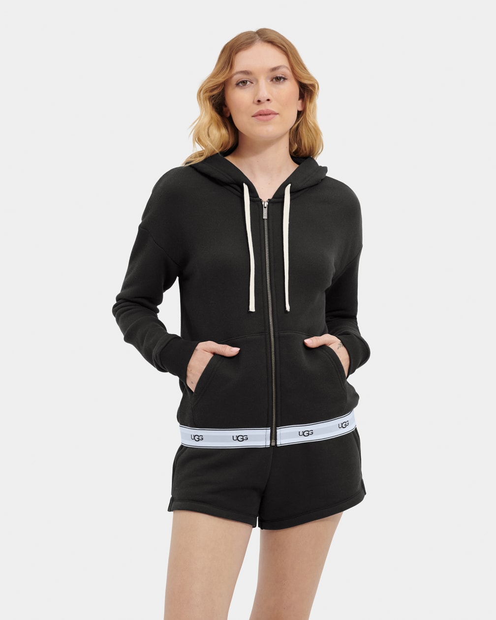 Sudadera con Capucha Ugg Sena Zipped Mujer Negras | Argentina KHLDYZE-94