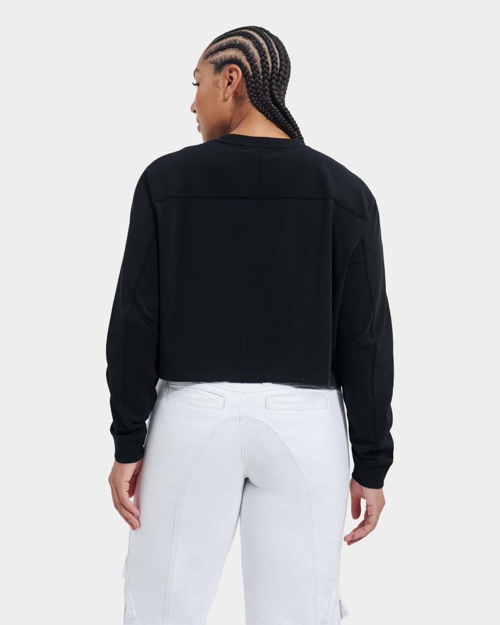 Tops Ugg Delylah Long Sleeve Crop Mujer Negras | Argentina NGVHLRS-48