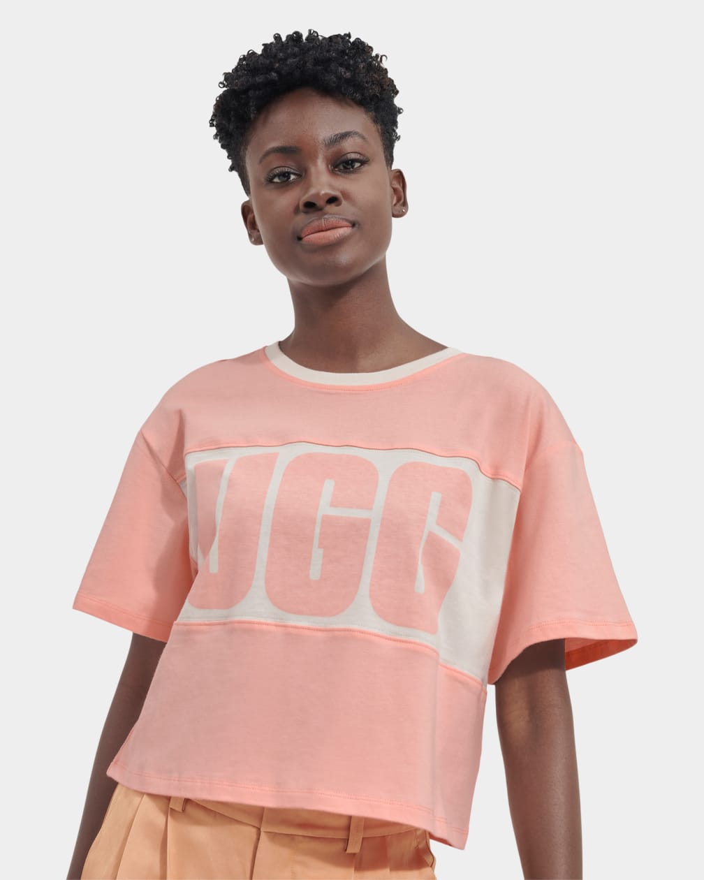 Tops Ugg Jordene Colorblocked Logo Mujer Rosas | Argentina GHSPCBI-39