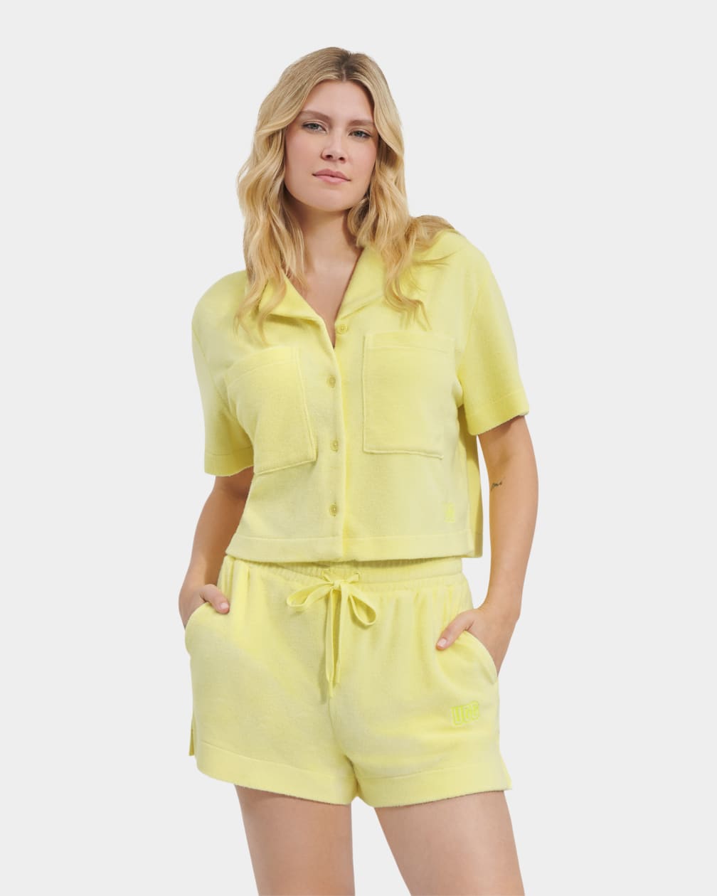 Tops Ugg Saniyah Sleeve Buttondown Mujer Amarillo | Argentina BVHZXRT-24