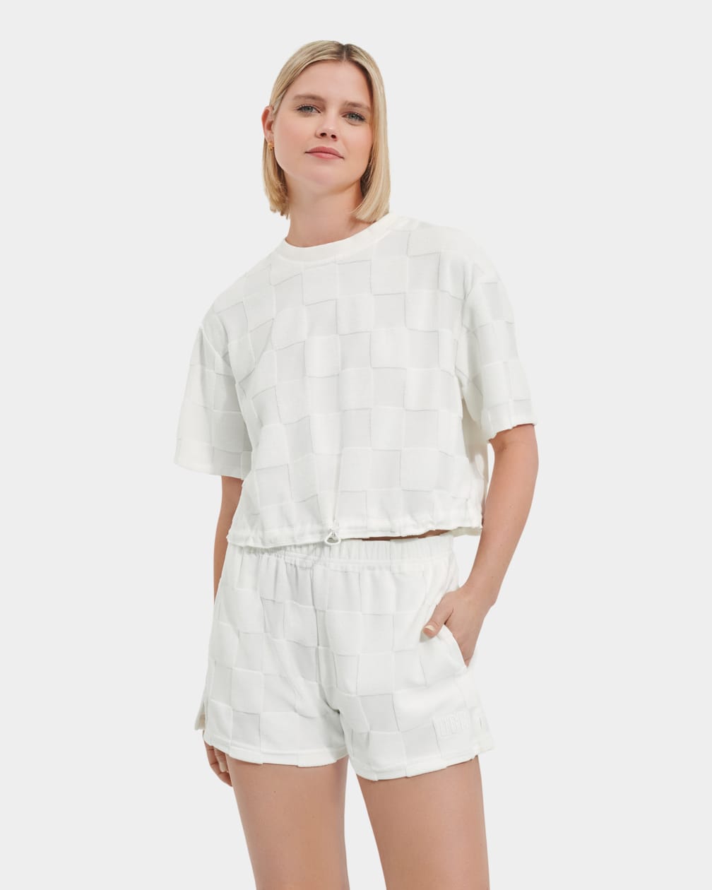 Tops Ugg Teagin Sleeve Check Mujer Blancas | Argentina ZBVXDCP-65