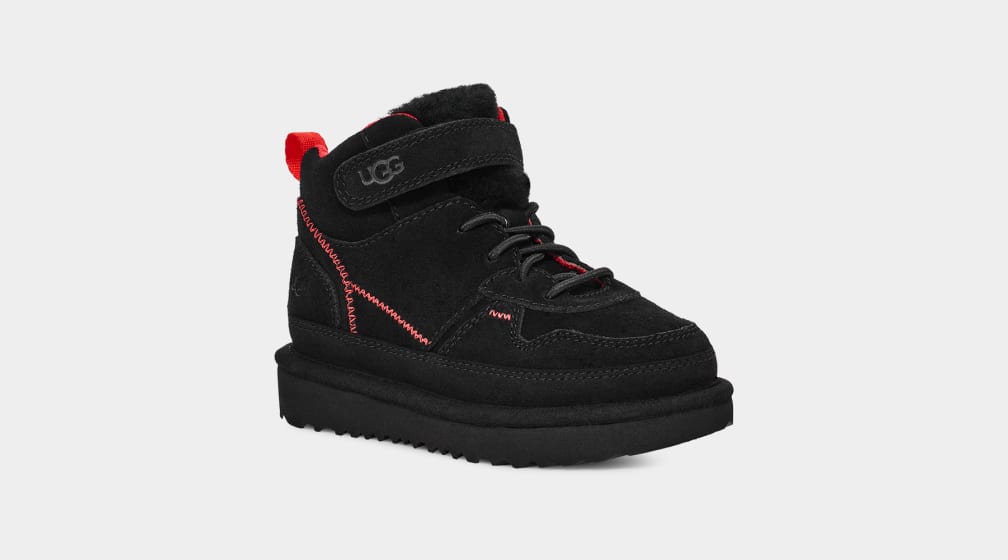 Zapatillas Ugg Highland Hi Heritage Niños Negras | Argentina XFYLKJT-64